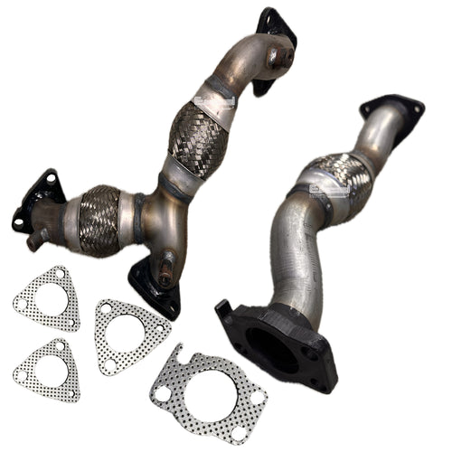 Exhaust Flex Pipe Crossover Pipes 2016-2019 Nissan Titan XD 5.0L