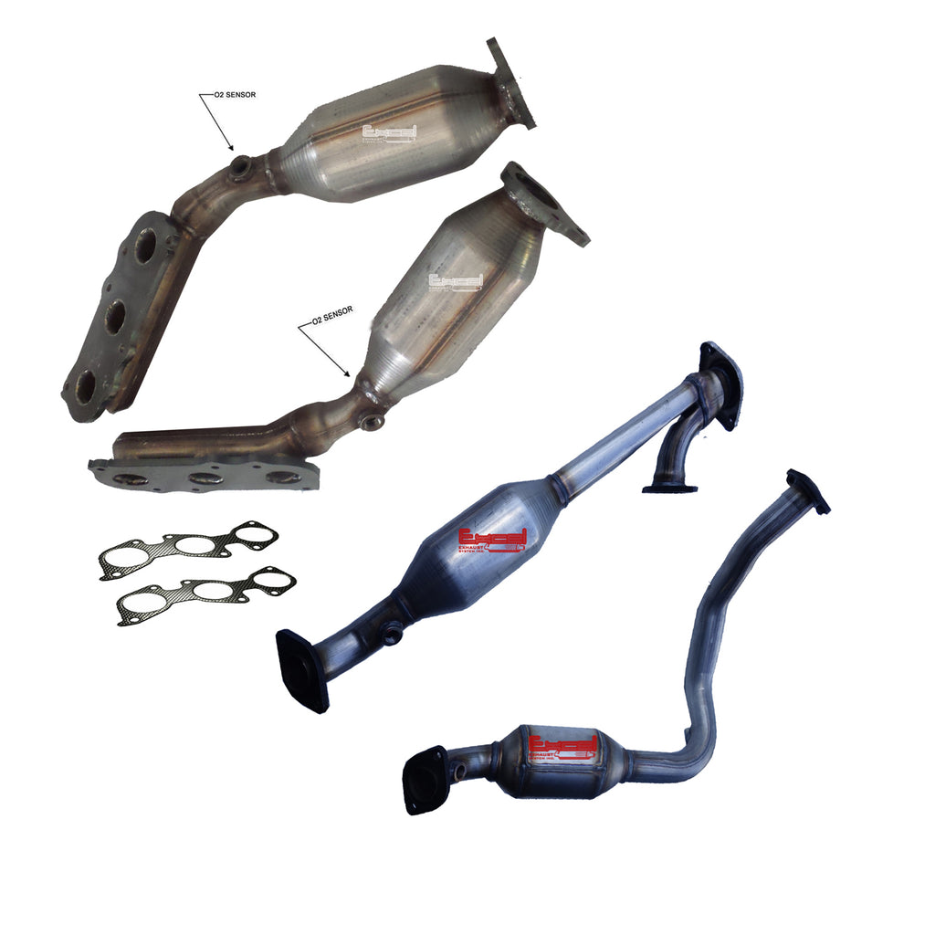 Exhaust Distribution Rear Catalytic Converter Set (2-Piece) For Toyota FJ Cruiser 4.0L 2007-2012